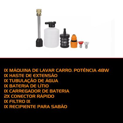 Imagem de Lava Jato Profissional De Alta Pressão Sem Fio Recarregável