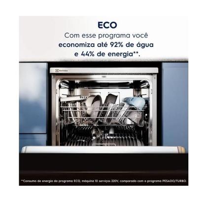 Imagem de Lava-Louça Electrolux 10 Serviços Branca com Programa Lava e Seca 50' (LB10E)