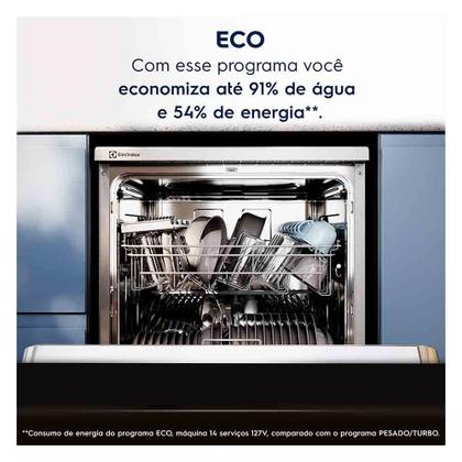 Imagem de Lava-Louça Electrolux 14 Serviços Inox com Programa Lava e Seca 50' LS14E