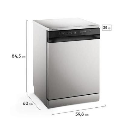 Imagem de Lava-Louça Electrolux 14 Serviços Inox com Programa Lava e Seca 50' (LS14E)