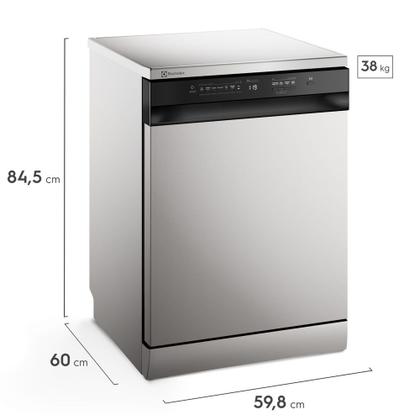 Imagem de Lava-Louça Electrolux 14 Serviços Inox com Programa Lava & Seca 50 min (LS14E)