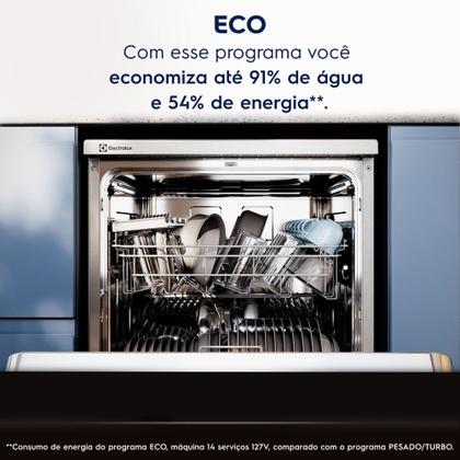 Imagem de Lava-Louça Electrolux 14 Serviços Inox com Programa Lava & Seca 50 min (LS14E)