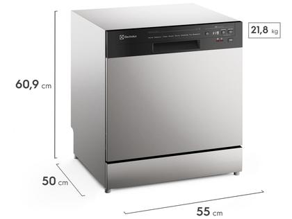 Imagem de Lava-Louça Electrolux 8 Serviços Inox com Programa Lava e Seca 50' (LS08E)