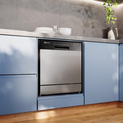 Lava-Louça Electrolux 8 Serviços Inox com Programa Lava & Seca 50 min (LS08E) Imagem de Lava-Louça Electrolux 8 Serviços Inox com Programa Lava & Seca 50 min (LS08E)