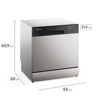 Lava-Louça Electrolux 8 Serviços Inox com Programa Lava & Seca 50 min (LS08E) Imagem de Lava-Louça Electrolux 8 Serviços Inox com Programa Lava & Seca 50 min (LS08E)