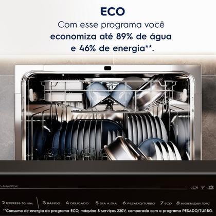 Imagem de Lava-Louça Electrolux 8 Serviços Inox com Programa Lava & Seca 50 min (LS08E)