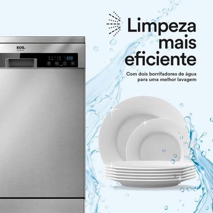 Imagem de Lava Louça Máquina de Lavar Louça 14 Serviços Prata Ell14s 220v - Eos B164093