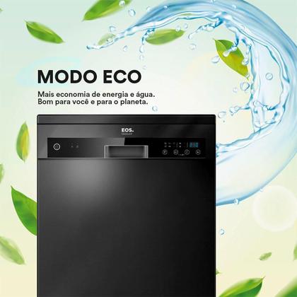 Imagem de Lava Louças 14 Serviços EOS ELL14P Preta 110V
