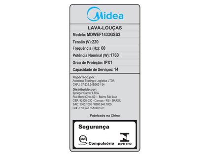 Imagem de Lava Louças 14 Serviços Inox SmartHome Midea
