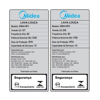 Imagem de Lava Louças 14 Serviços Preta Midea