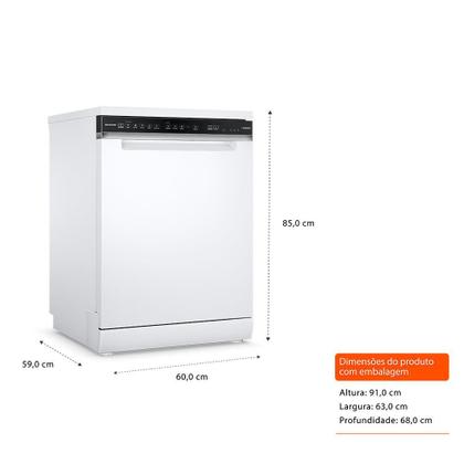 Imagem de Lava-louças 15 serviços Brastemp com Smart Sensor - BLF61AB