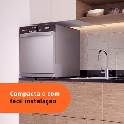 Lava Louças 8 Serviços Brastemp Cinza - BLF08BS Imagem de Lava Louças 8 Serviços Brastemp Cinza - BLF08BS