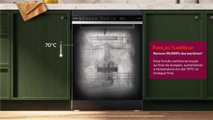 Imagem de Lava-louças Brastemp 15 Serviços Preta com Smart Sensor - BLF61AE