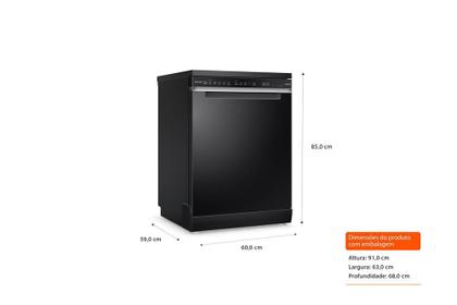 Imagem de Lava-louças Brastemp 15 Serviços Preta com Smart Sensor - BLF61AE