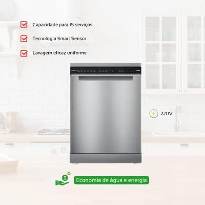 Imagem de Lava-Louças Brastemp 15 Serviços Smart Sensor Inox 220V BLF61ARBNA