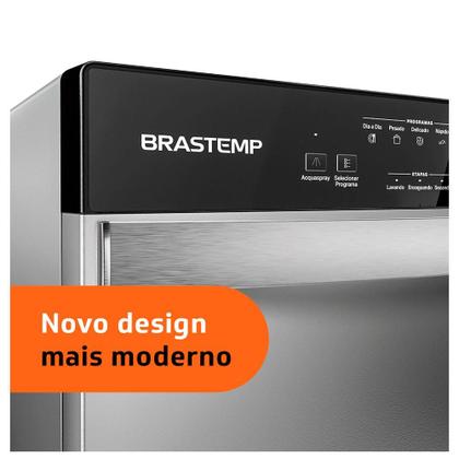 Lava Louças Brastemp Cinza Metálico com 08 Serviços e 05 Programas de Lavagem - BLF08B Imagem de Lava Louças Brastemp Cinza Metálico com 08 Serviços e 05 Programas de Lavagem - BLF08B