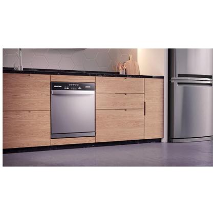 Lava Louças Brastemp Cinza Metálico com 08 Serviços e 05 Programas de Lavagem - BLF08B Imagem de Lava Louças Brastemp Cinza Metálico com 08 Serviços e 05 Programas de Lavagem - BLF08B