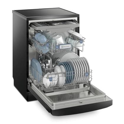 Imagem de Lava louças electrolux 14 serviços experience com função de higienizar compras preto 220v ll14p