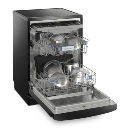 Imagem de Lava louças electrolux 14 serviços experience com função de higienizar compras preto 220v ll14p