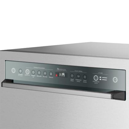 Imagem de Lava-Louças Electrolux 14 Serviços Inox Home Pro com 05 Programas de Lavagem e Função Higienizar - LS14X