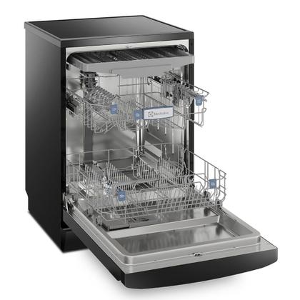 Imagem de Lava-Louças Electrolux 14 Serviços Preta Experience com Função Higienizar Compras - LL14P