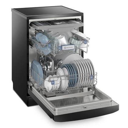 Imagem de Lava-Louças Electrolux 14 Serviços Preta Experience com Função Higienizar Compras - LL14P