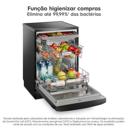 Imagem de Lava-Louças Electrolux 14 Serviços Preta Experience com Função Higienizar Compras - LL14P