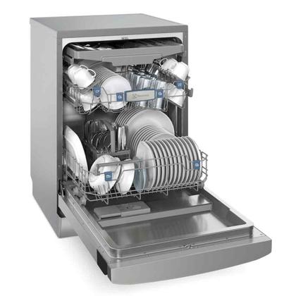Imagem de Lava-Louças Electrolux com a porta Inox, 14 Serviços, 07 Programas de Lavagem e Função Higienizar Compras - LL14X
