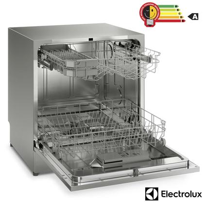 Imagem de Lava-Louças Electrolux Inox com 08 Serviços, 07 Programas de Lavagem e Painel Blue Touch - LL08S