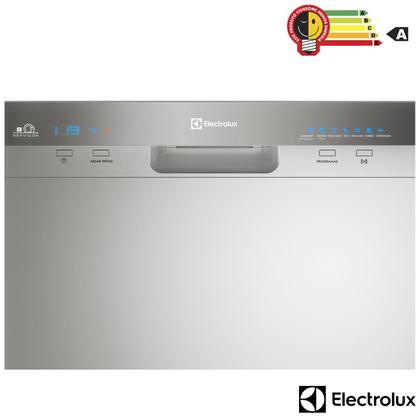 Imagem de Lava-Louças Electrolux Inox com 08 Serviços, 07 Programas de Lavagem e Painel Blue Touch - LL08S