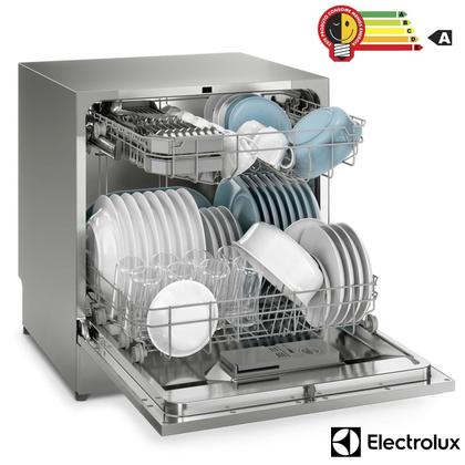 Imagem de Lava-Louças Electrolux Inox com 08 Serviços, 07 Programas de Lavagem e Painel Blue Touch - LL08S