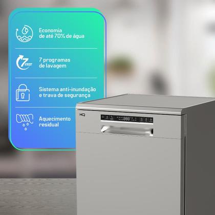 Lava Louças HQ Digital 14 Serviços Inox HQ-LL14DI2 220V Imagem de Lava Louças HQ Digital 14 Serviços Inox HQ-LL14DI2 220V
