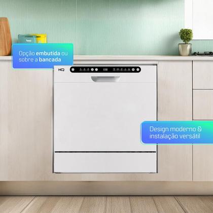 Imagem de Lava Louças HQ Digital 8 Serviços Branca HQ-LL8DB2 220V