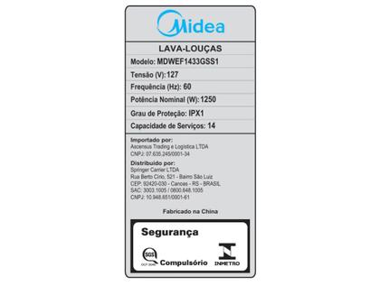 Imagem de Lava-louças Midea 14 Serviços SmartHome MDWEF1433GSS1