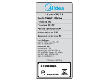 Imagem de Lava-louças Midea 14 Serviços SmartHome MDWEF1433GSS2