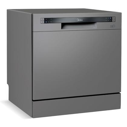 Imagem de Lava-Louças Midea Cinza com 08 Serviços, 06 Programas de Lavagem e Função Adiar Início - DWA08S