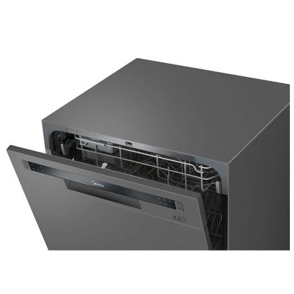 Imagem de Lava-Louças Midea Cinza com 08 Serviços, 06 Programas de Lavagem e Função Adiar Início - DWA08S