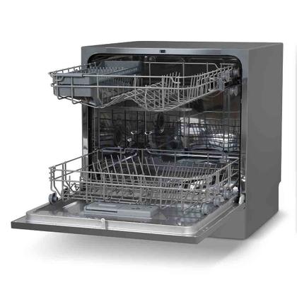 Imagem de Lava-Louças Midea Cinza com 08 Serviços, 06 Programas de Lavagem e Função Adiar Início - DWA08S