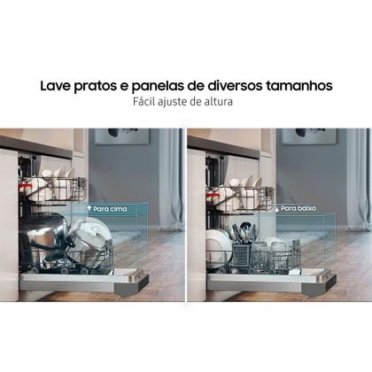 Lava-louças Samsung com 14 serviços Inox Imagem de Lava-louças Samsung com 14 serviços Inox