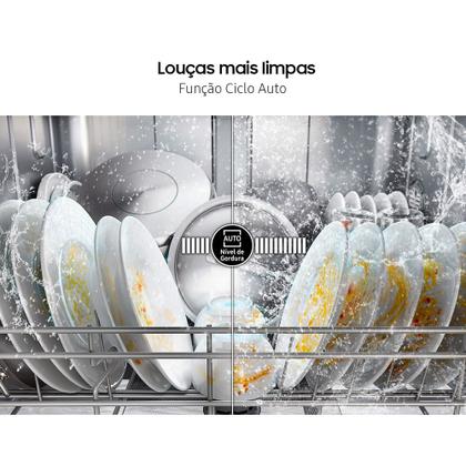 Lava-louças Samsung com 14 serviços Inox Imagem de Lava-louças Samsung com 14 serviços Inox