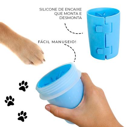 Imagem de Lava-Patas para Cachorros Médios - Azul