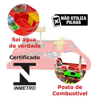 Imagem de Lava Rápido Infantil Pit Stop Lua de Cristal com Ducha e 2 Carrinhos Inclusos