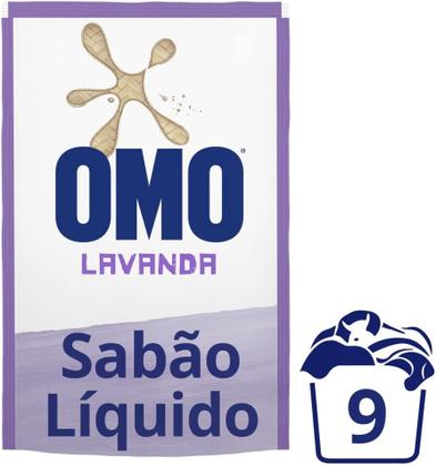 Imagem de Lava Roupa Omo Sabão Líquido Refil Lavagem Perfeita Lavanda 900Ml