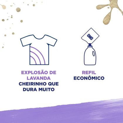 Imagem de Lava Roupa Omo Sabão Líquido Refil Lavagem Perfeita Lavanda 900Ml