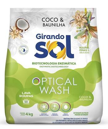 Imagem de Lava Roupas em Pó Girando Sol 800 gr Fragrâncias:Coco e Baunilha