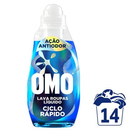 Imagem de Lava Roupas Líquido Ciclo Rápido OMO Ação Antiodor 750ml