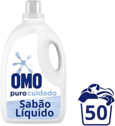 Imagem de Lava Roupas Líquido Omo hipoalergênico Roupas Finas de Bebê Puro Cuidado 5 Lts