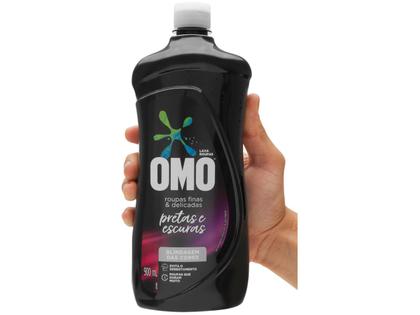 Imagem de Lava Roupas Líquido Omo Roupas Finas e Delicadas Pretas e Escuras Frasco 900ml