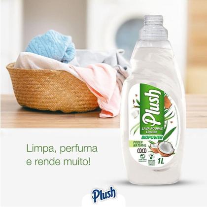Imagem de Lava Roupas Líquido Plush Biopower Coco - Sabão Líquido Remove manchas 1L
