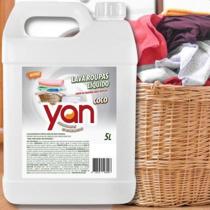 Imagem de Lava Roupas Sabão Liquido Coco Remove Manchas 5 Litros